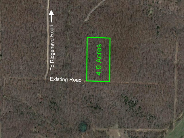 Aerial 4.9 acre tract for sale