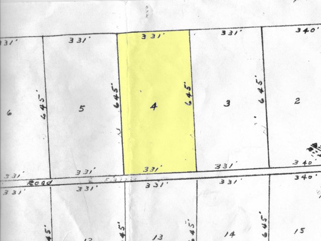 Plat of 4.9 acre tract for sale